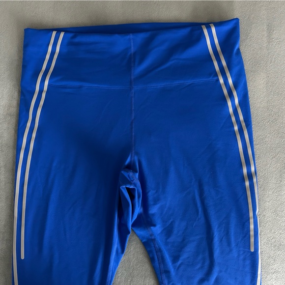 Fabletics Blue Athletic Leggings with Reflective Stripes - 1x - Picture 2 of 4